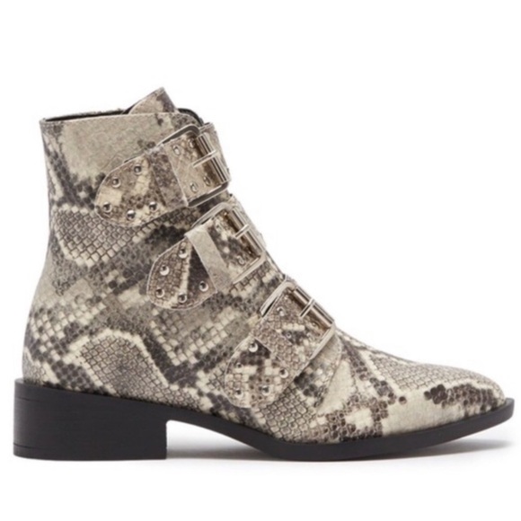 Women’s Steven by Steven Madden Harmon Snake Print Moto Boots 7.5 US! - Picture 14 of 14